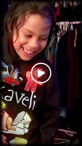 Customer video review of Children's College hoodie