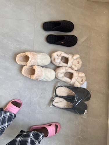 Customer photo review of Bunny Cotton Slippers