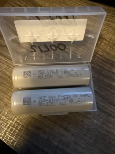 Customer photo review of Molicel P45B 21700 4500mAh 45A Battery