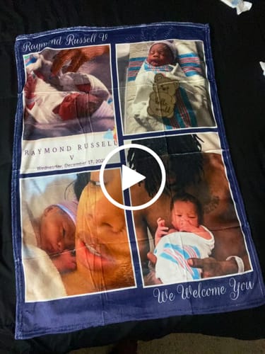 Customer video review of Personalized Photos Blankets - Gift For Family Friends Besties