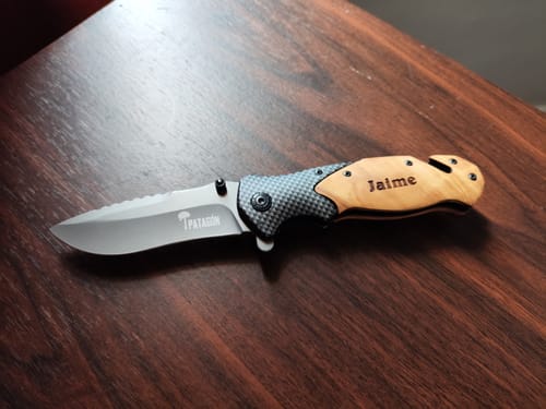 Customer photo review of Cortapluma de rescate Acero Inox Revestido PATAGÓN - FIBRA