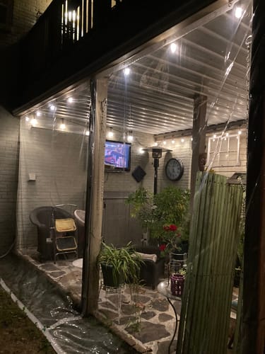 Customer photo review of UV Protection Clear Vinyl Tarps - 20 Mil