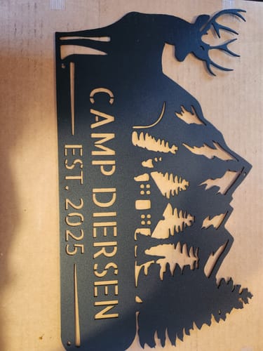 Customer photo review of Country Cottage Monogram - Steel Sign