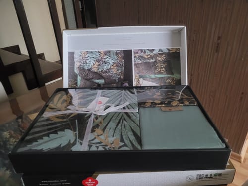Customer photo review of Palace Saten Çift Kişilik Nevresim Takımı Dorhan Siyah
