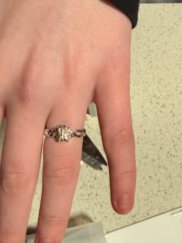 Customer photo review of Butterfly - Sterling Silver Black Hills Gold Ring