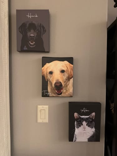 Customer photo review of Pet Art Canvas Wrap