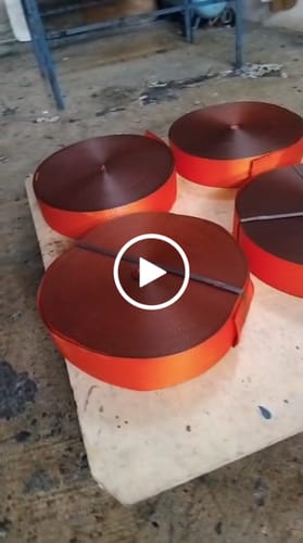 Customer video review of 4" x 300' Polyester Webbing, B.S 20,000 lbs