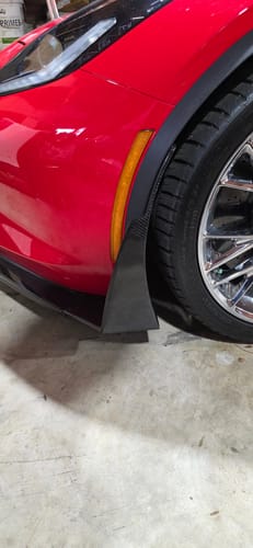 Customer photo review of Corvette C7 Stage 3 DRY CARBON FIBER Front Splitter Wickerbill Extension Winglets