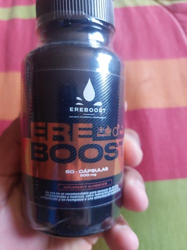 Reseña con foto de un cliente sobre EREBOOST | 60 Cápsulas | Pack 3 meses