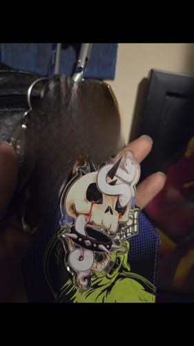 Customer photo review of Punk Skellie Keychains!