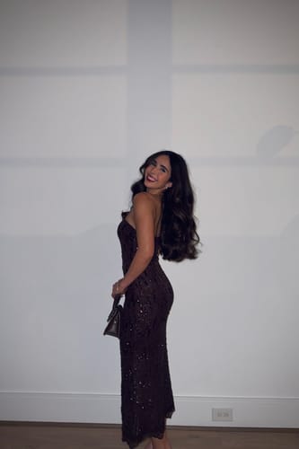Customer photo review of Midnight in Milan Dress