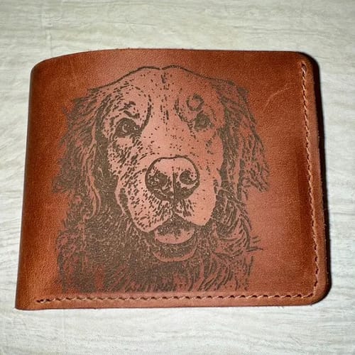 Customer photo review of Іменні жіночі гаманці з натуральної шкіри, гравіюванням по фото