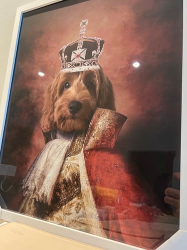 Customer photo review of The King - Custom Vintage Pet Portrait