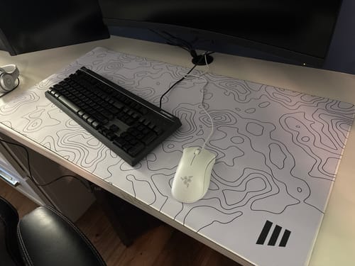 Customer photo review of White Topo Mousepad
