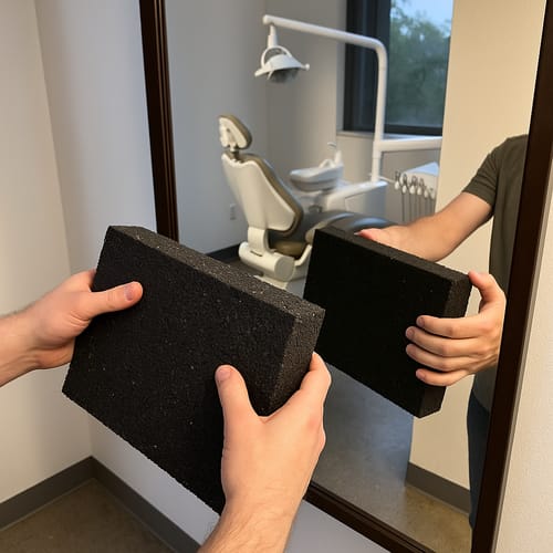 Customer photo review of 30mm Anti-Vibration Rubber Mat – High-Density Recycled Rubber, Vibration Absorbing, Structural Protection for Washing Machines, Roofs, Floors, Ramps