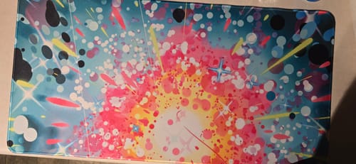 Customer photo review of Custom Oversized Playmat (28" x 14")