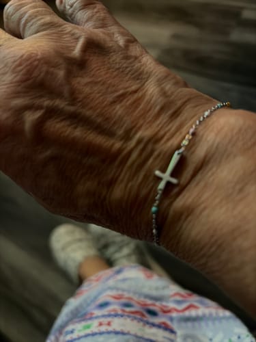 Customer photo review of My Small Circle Of Female Friends Cross Bracelet