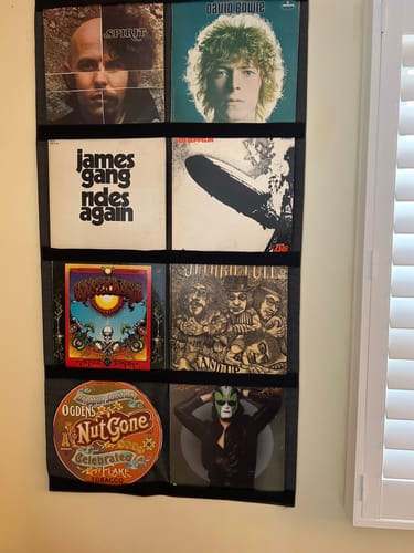 Customer photo review of 12" Vinyl Record Display Frame - LP Wall Storage