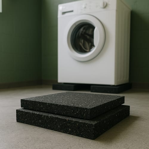 Customer photo review of 30mm Anti-Vibration Rubber Mat – High-Density Recycled Rubber, Vibration Absorbing, Structural Protection for Washing Machines, Roofs, Floors, Ramps
