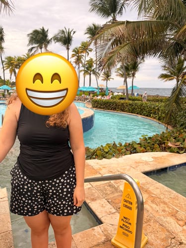 Customer photo review of salty shorts
