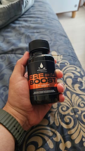 Reseña con foto de un cliente sobre EREBOOST | 60 Cápsulas | Pack 3 meses