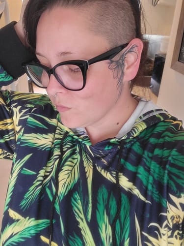 Customer photo review of Big Buds Hoodie Mini Dress