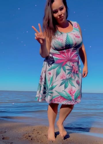 Customer photo review of Roller Queen Skater Dress