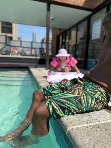 Customer photo review of Big Buds Men's Board Shorts