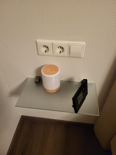 Customer photo review of Glasregal Badezimmer Satiniertes Glas 8mm – HALIX Edelstahl