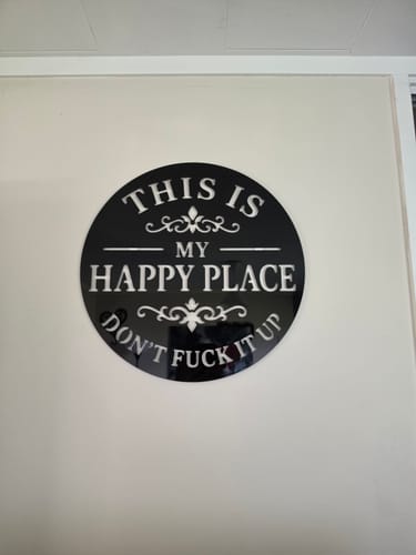 Customer photo review of My Happy Place Wall Art
