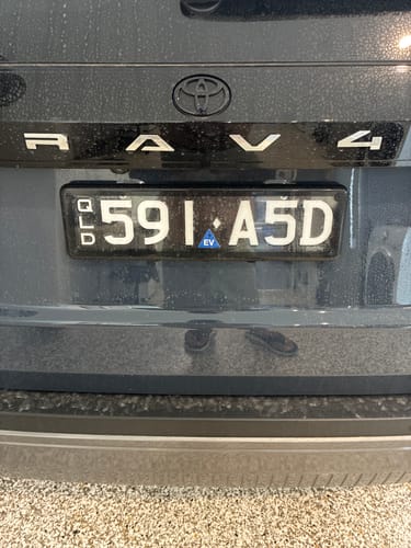 Customer's Slimline SL2 number plate bracket holding a license plate on the back of a black car