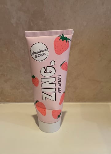 Customer photo review of Limited Edition: Strawberries & Cream Toothpaste