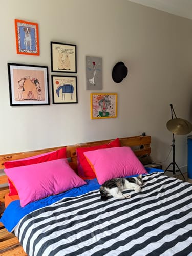 Customer photo review of Cozy Home Popping Colors Çift Kişilik Lastikli Çarşaflı Nevresim Takımı Dusk Mavi