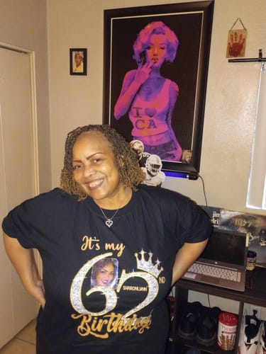 Customer photo review of 62nd Birthday Shirts, Custom Birthday Shirts, Turning 62 Shirt, Gifts For Women Turning 62, 62 And Fabulous Shirt, 1964 Shirt, 62nd Birthday Shirts For Her-YPT-HCT