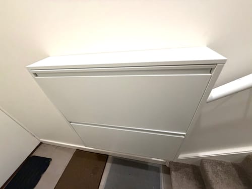 Customer photo review of Wall Mounted Shoe Cabinet
