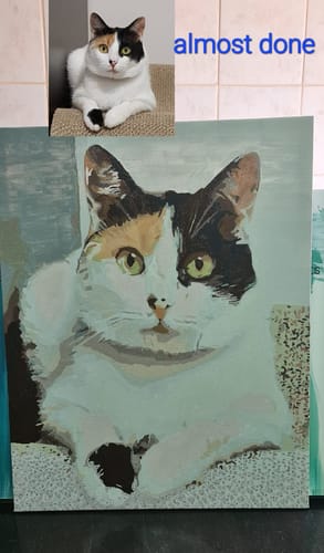 Customer photo review of Custom Pet Paint By Numbers