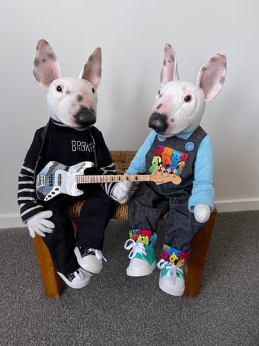 Customer photo review of Bull Terrier "Pirate" PDF Pattern Approx 30cm Seated