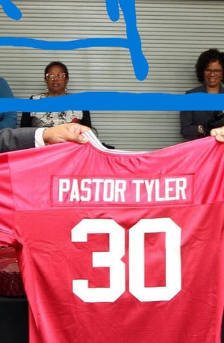 Customer photo review of Custom Crimson Personalized Classic Authentic Football Jersey