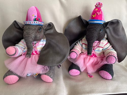 Customer photo review of "Fantasia" Elephant PDF Pattern Approx 43cm Seated