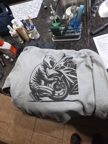 Customer photo review of Champion Hoodie — Unbreakable Bond