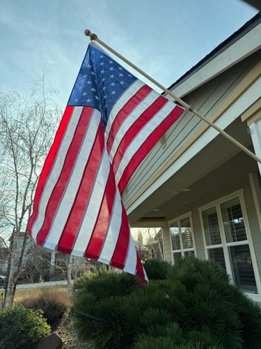 Customer photo review of 3' x 5' American Flag Set