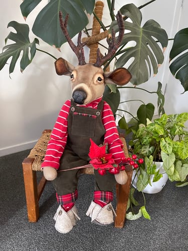 Customer photo review of Deer Doll PDF Pattern Approx 46cm Seated (Including Antlers)