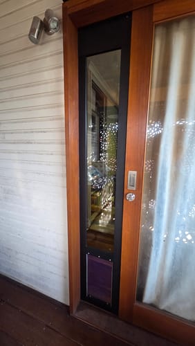 Customer photo review of Patio Pet Door Insert