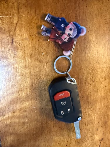 Customer photo review of Custom Couple Keychain - Cute Cartoon Pair Walking Personalized Acrylic Charm with Names, Engraved Keepsake for Anniversary Wedding Dating