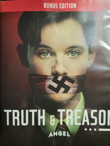 Customer's 'Truth & Treason' Bonus Edition Blu-ray, showing the cover art of a young man gagged by a swastika.
