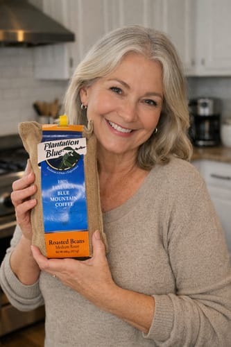 Customer photo review of 100% Jamaica Blue Mountain Premium Coffee (16 oz - medium roasted whole beans)