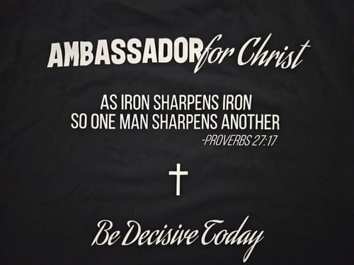 Customer photo review of Ambassador For Christ Premium Tee