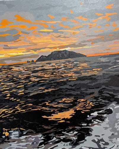 Customer photo review of Custom Landscape Paint By Numbers