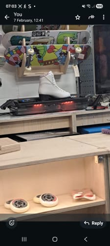 Customer photo review of Ice Skate Sharpening