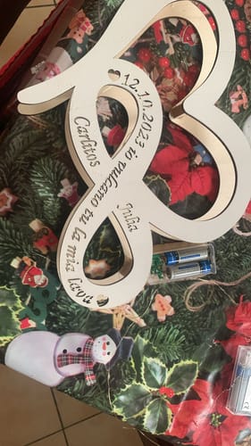 Customer photo review of Lampada Amore Infinito Personalizzata